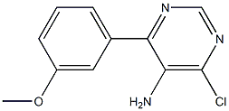 4-CHLORO-6-(3-METHOXYPHENYL)PYRIMIDIN-5-AMINE Struktur