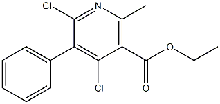 ETHYL 4,6-DICHLORO-2-METHYL-5-PHENYLNICOTINATE Struktur