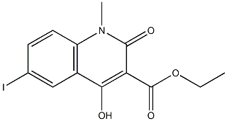 ETHYL 4-HYDROXY-6-IODO-1-METHY-2-OXO-1,2-DIHYDROQUINOLINE-3-CARBOXYLATE Struktur