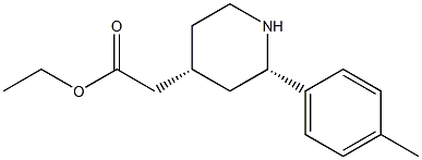 ETHYL CIS-[2-(4-METHYLPHENYL)PIPERIDIN-4-YL]ACETATE Struktur