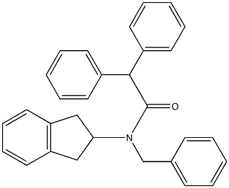 N-BENZYL-N-(2,3-DIHYDRO-1H-INDEN-2-YL)-2,2-DIPHENYLACETAMIDE Struktur