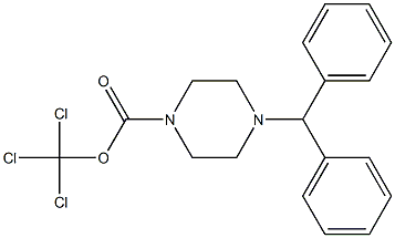 TRICHLOROMETHYL 4-(DIPHENYLMETHYL)PIPERAZINE-1-CARBOXYLATE Struktur