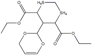 diethyl 1,1,3,3-tetraoxo-5-phenyl-1lambda~6~,3lambda~6~-dithiane-4,6-dicarboxylate Struktur