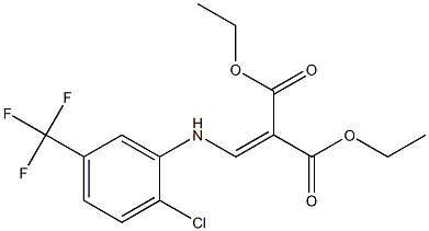 diethyl 2-{[2-chloro-5-(trifluoromethyl)anilino]methylidene}malonate Struktur