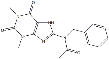 N1-benzyl-N1-(1,3-dimethyl-2,6-dioxo-2,3,6,7-tetrahydro-1H-purin-8-yl)acetamide Struktur