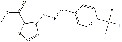 methyl 3-{2-[4-(trifluoromethyl)benzylidene]hydrazino}thiophene-2-carboxylate Struktur