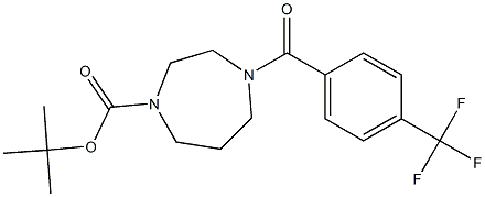 tert-butyl 4-[4-(trifluoromethyl)benzoyl]-1,4-diazepane-1-carboxylate Struktur