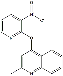 2-methyl-4-[(3-nitro-2-pyridyl)oxy]quinoline Struktur