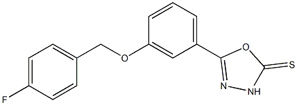 5-{3-[(4-fluorobenzyl)oxy]phenyl}-1,3,4-oxadiazole-2(3H)-thione Struktur