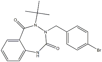 3-(4-bromobenzyl)-4-(tert-butyl)-3,4-dihydro-1H-1,3,4-benzotriazepine-2,5-dione Struktur