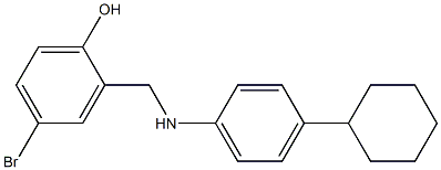 4-bromo-2-[(4-cyclohexylanilino)methyl]benzenol Struktur