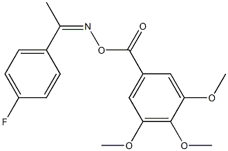 5-[({[1-(4-fluorophenyl)ethylidene]amino}oxy)carbonyl]-1,2,3-trimethoxybenzene Struktur