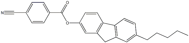 7-pentyl-9H-fluoren-2-yl 4-cyanobenzoate Struktur