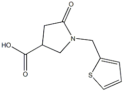 5-oxo-1-(2-thienylmethyl)-3-pyrrolidinecarboxylic acid Struktur