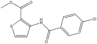 methyl 3-[(4-chlorobenzoyl)amino]-2-thiophenecarboxylate Struktur