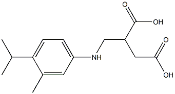 2-[(4-isopropyl-3-methylanilino)methyl]succinic acid Struktur