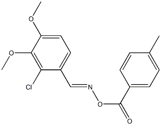 2-chloro-3,4-dimethoxy-1-({[(4-methylbenzoyl)oxy]imino}methyl)benzene Struktur