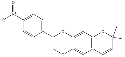 6-methoxy-2,2-dimethyl-7-[(4-nitrobenzyl)oxy]-2H-chromene Struktur