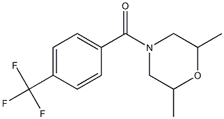 (2,6-dimethylmorpholino)[4-(trifluoromethyl)phenyl]methanone Struktur