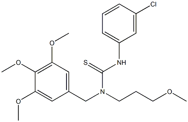 N'-(3-chlorophenyl)-N-(3-methoxypropyl)-N-(3,4,5-trimethoxybenzyl)thiourea Struktur