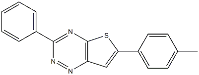 6-(4-methylphenyl)-3-phenylthieno[2,3-e][1,2,4]triazine Struktur