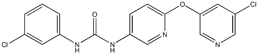 N-(3-chlorophenyl)-N'-{6-[(5-chloro-3-pyridyl)oxy]-3-pyridyl}urea Struktur