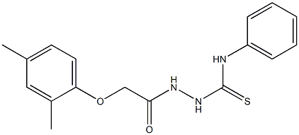 2-[2-(2,4-dimethylphenoxy)acetyl]-N-phenyl-1-hydrazinecarbothioamide Struktur