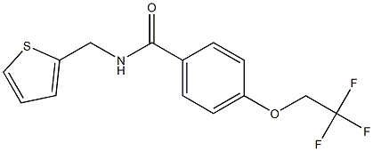 N-(2-thienylmethyl)-4-(2,2,2-trifluoroethoxy)benzenecarboxamide Struktur