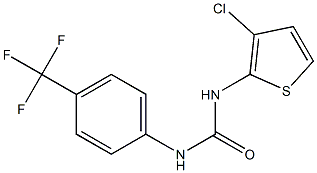 N-(3-chloro-2-thienyl)-N'-[4-(trifluoromethyl)phenyl]urea Struktur