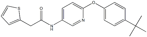 N1-{6-[4-(tert-butyl)phenoxy]-3-pyridyl}-2-(2-thienyl)acetamide Struktur