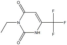 3-ethyl-6-(trifluoromethyl)-2,4(1H,3H)-pyrimidinedione Struktur