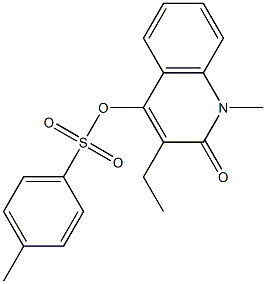 3-ethyl-1-methyl-2-oxo-1,2-dihydroquinolin-4-yl 4-methylbenzene-1-sulfonate Struktur