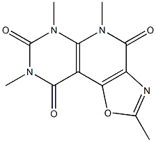 2,5,6,8-tetramethyl-4,5,6,7,8,9-hexahydropyrimido[5',4':5,6]pyrido[3,4-d][1,3]oxazole-4,7,9-trione Struktur