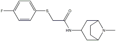 2-[(4-fluorophenyl)thio]-N-(8-methyl-8-azabicyclo[3.2.1]oct-3-yl)acetamide Struktur