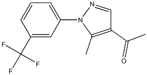 1-{5-methyl-1-[3-(trifluoromethyl)phenyl]-1H-pyrazol-4-yl}ethan-1-one Struktur