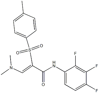 N1-(2,3,4-trifluorophenyl)-3-(dimethylamino)-2-[(4-methylphenyl)sulfonyl]acrylamide Struktur