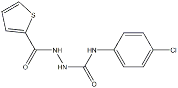 N-(4-chlorophenyl)-2-(2-thienylcarbonyl)-1-hydrazinecarboxamide Struktur