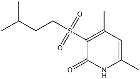 3-(isopentylsulfonyl)-4,6-dimethyl-2(1H)-pyridinone Struktur