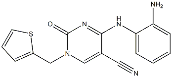 4-(2-aminoanilino)-2-oxo-1-(2-thienylmethyl)-1,2-dihydropyrimidine-5-carbonitrile Struktur