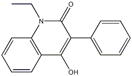 1-ethyl-4-hydroxy-3-phenyl-1,2-dihydroquinolin-2-one Struktur