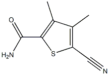 5-cyano-3,4-dimethyl-2-thiophenecarboxamide Struktur