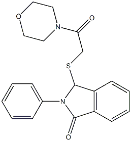 3-[(2-morpholino-2-oxoethyl)sulfanyl]-2-phenyl-1-isoindolinone Struktur