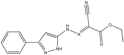 ethyl 2-cyano-2-[2-(3-phenyl-1H-pyrazol-5-yl)hydrazono]acetate Struktur