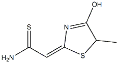 2-[4-hydroxy-5-methyl-1,3-thiazol-2(5H)-yliden]ethanethioamide Struktur