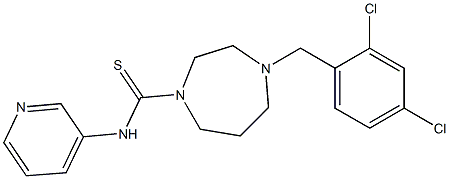 N1-(3-pyridyl)-4-(2,4-dichlorobenzyl)-1,4-diazepane-1-carbothioamide Struktur