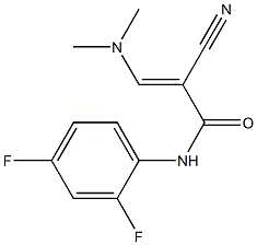 N1-(2,4-difluorophenyl)-2-cyano-3-(dimethylamino)acrylamide Struktur