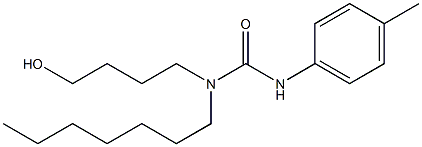 N-heptyl-N-(4-hydroxybutyl)-N'-(4-methylphenyl)urea Struktur