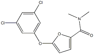 N2,N2-dimethyl-5-(3,5-dichlorophenoxy)-2-furamide Struktur