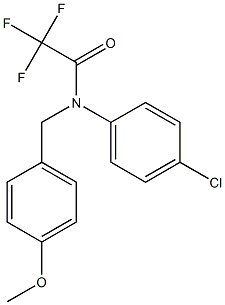 N-(4-chlorophenyl)-2,2,2-trifluoro-N-(4-methoxybenzyl)acetamide Struktur