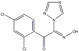 1-(2,4-dichlorophenyl)-2-hydroxyimino-2-(1H-1,2,4-triazol-1-yl)ethan-1-one Struktur